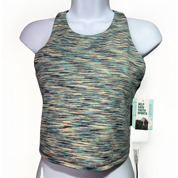 DSG Other - DSG Shelf Bra Tank Girls XL 16 Momentum Top Teal Burst Space Dye NWT
